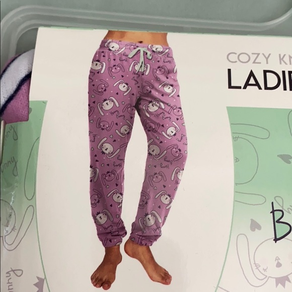 Ladies sleep jogger pajama pant Hunny bunny XL new - Picture 2 of 4